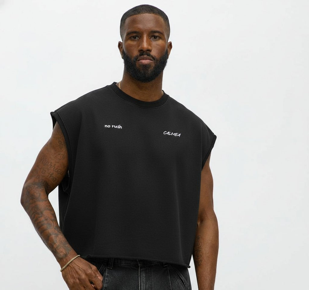 French Terry Boxy Tank Top-no rush